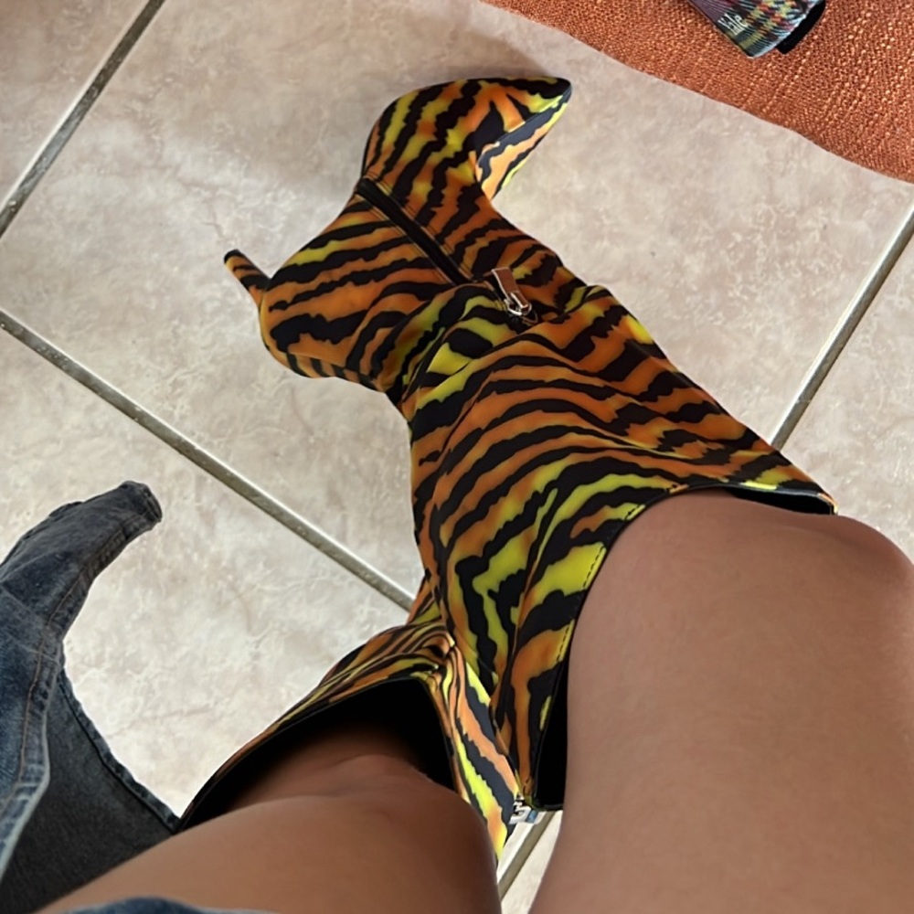 Nasty Gal zebra print boots